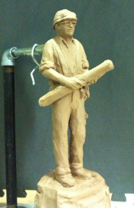 Construction Worker bronze statue award 1