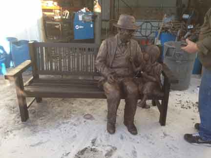dr. Dohner Bronze Monument statue life size