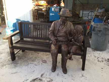 dr. Dohner Bronze Monument statue life size