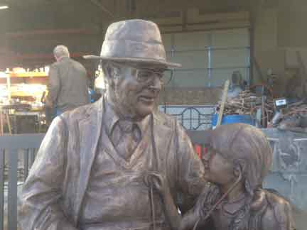 dr. Dohner Bronze Monument statue life size