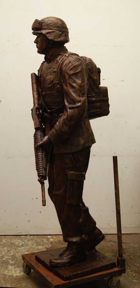 Marine Soldier statue Bronze Marine monument 3