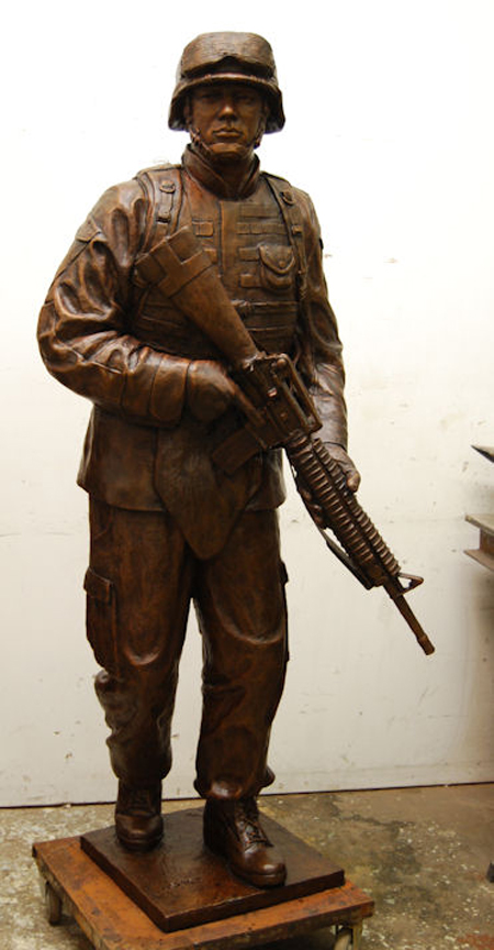 Marine Soldier statue Bronze Marine monument 7