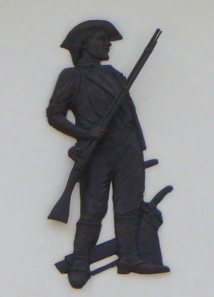 Minuteman plaque statue