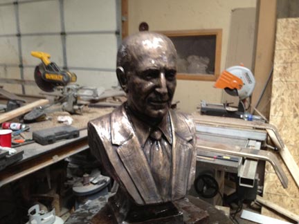Tony Rane bronze bust statue