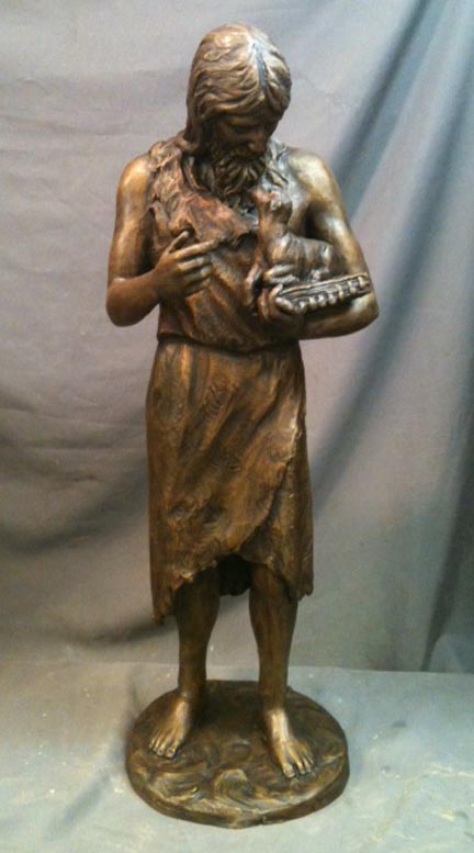 Saint John the Baptist bronze statue 3